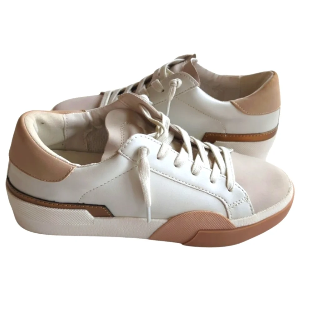 DV Dolce Vita Harryson Faux Leather Lace Up Sneakers 7.5 Blush Multi - Picture 3 of 16